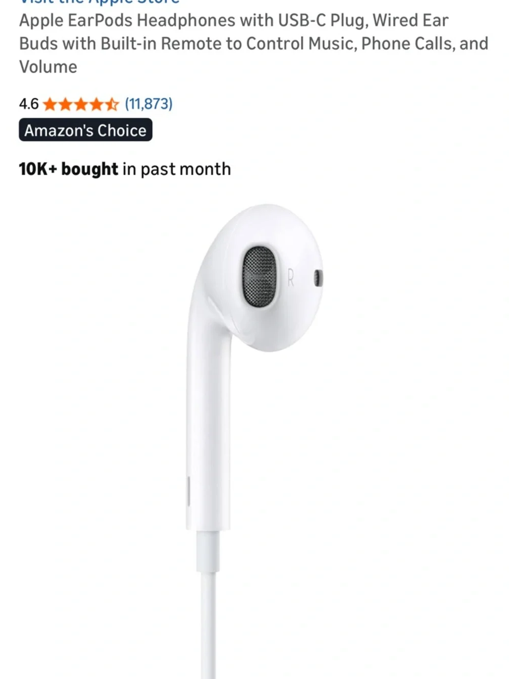 Apple EarPods with USB-C Connector - White